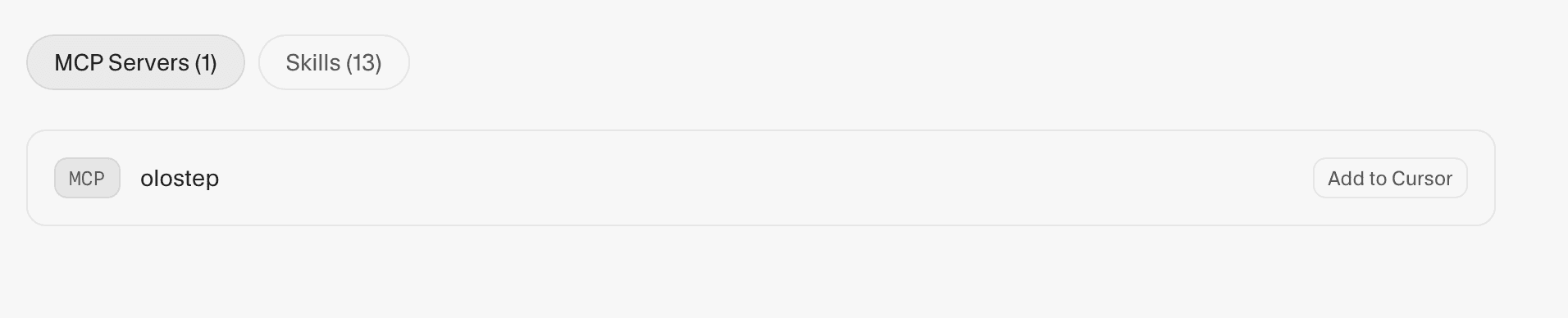 Add to Cursor install button flow